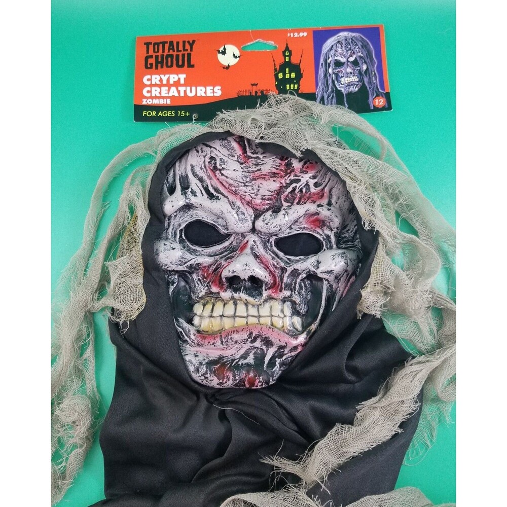 Totally Ghoul Crypt Creatures Halloween Zombie Mask Costume NOS KMart